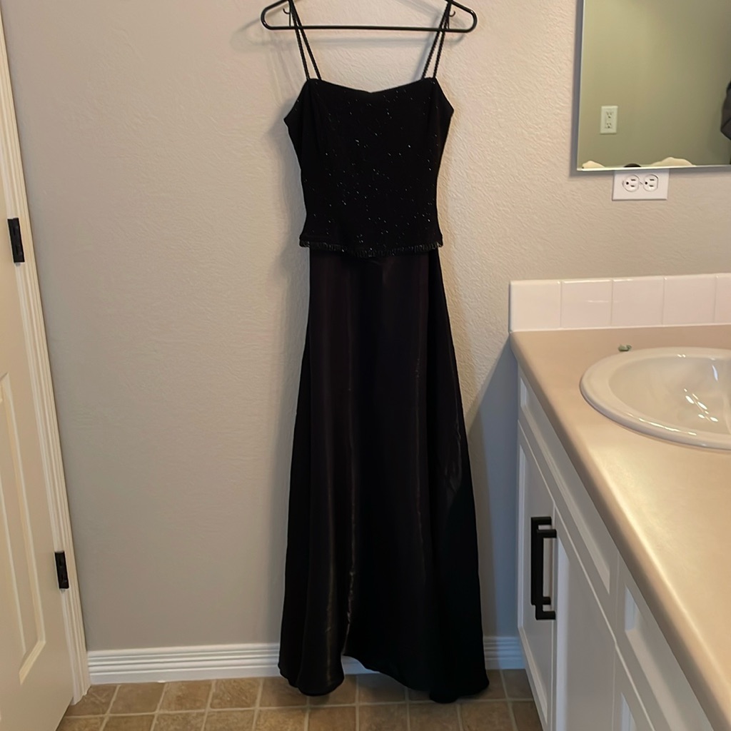 Formal Long Black Strapless Dress Scott Mcclintock Brand Size 10